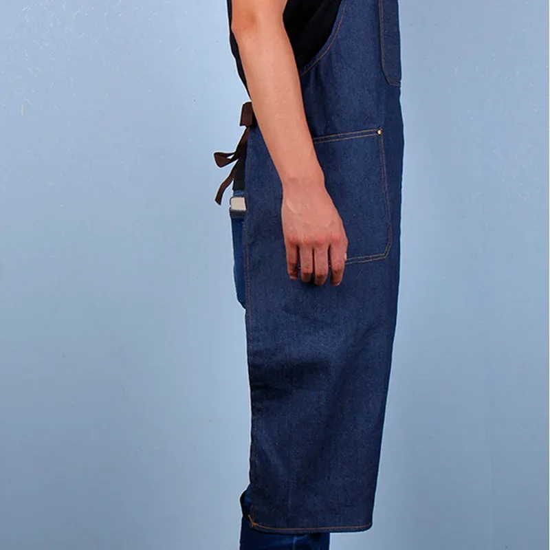 Pottery Art Apron Adult Canvas Painting Apron DIY Ceramic Sculpture Mud-retaining Overalls Anti-oil and Anti-fouling