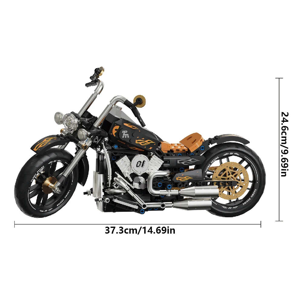 مجموعة مكعبات بناء الدراجات النارية الكلاسيكية الرجعية مجموعة نماذج تقنية للبالغين والأطفال ألعاب تعليمية جذعية هدية للأولاد