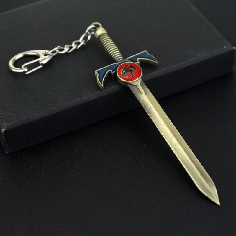 Thundercats Weapon Sword Pendants Key Chain Metal Lion Mark Logo Keychains Key Rings Men Movie Jewelry Key Holder Chaveiro