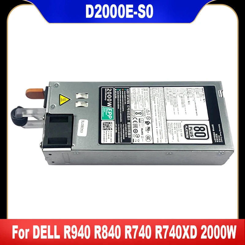 

D2000E-S0 Original For DELL R940 R840 R740 R740XD 2000W Server EPP Power Supply 0VWWF1 VWWF1 0J5WMG J5WMG High Quality