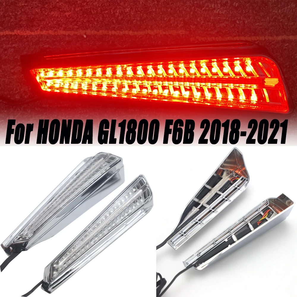 Motorcycle Led Saddle Bag Luggage Tail Turn Signal Lamp Rear Brake Lights For HONDA GOLD WING GL1800 F6B 2018-UP