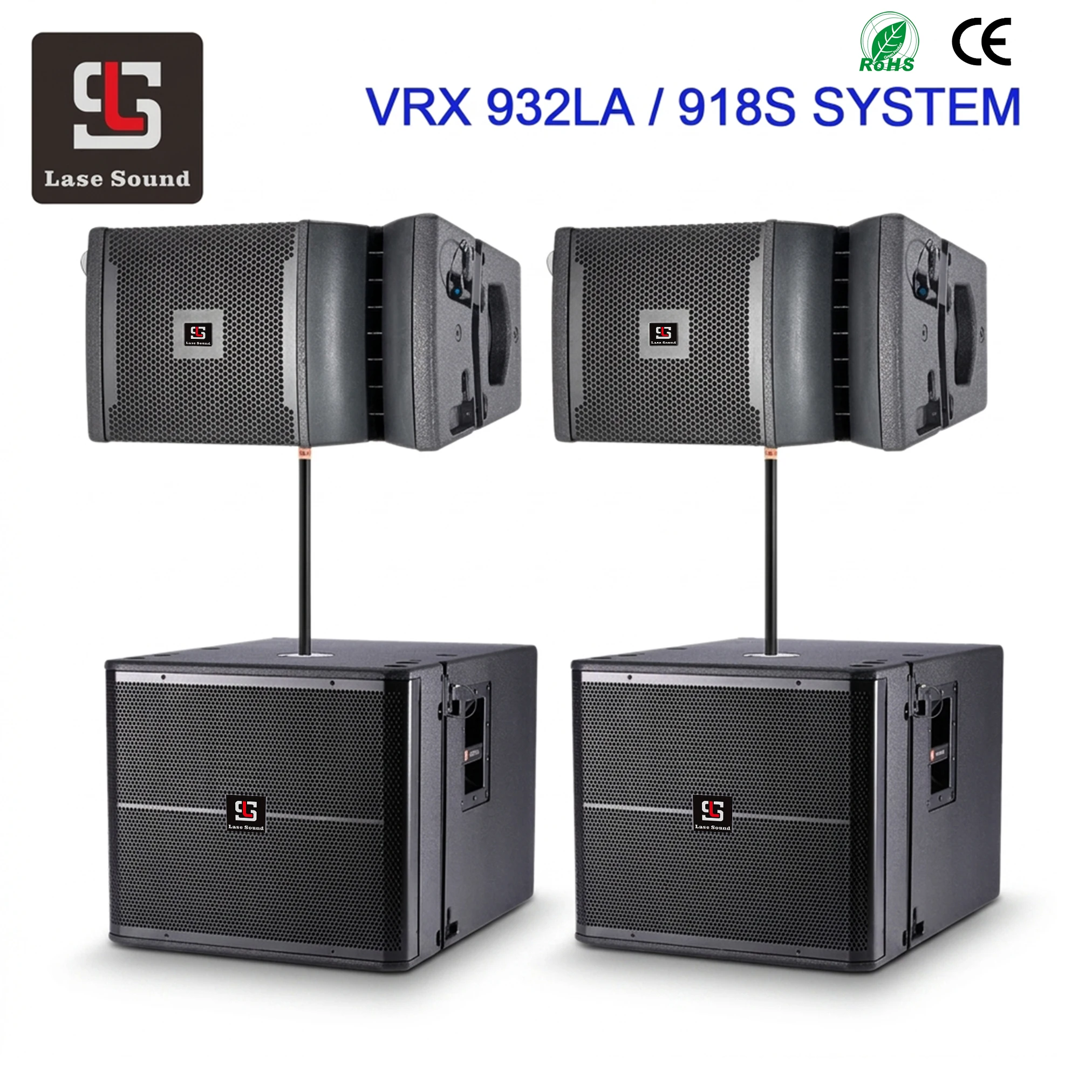 Pro Audio 12 Inch Powered Neodymium Line Array Speaker System 600W Active Professional Indoor/Outdoor System pa Speaker