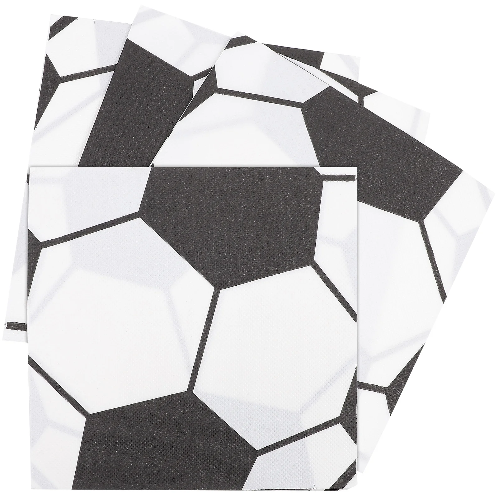 

100 Pcs Football Printed Napkin Birthday Paper Napkins Party Cartoon Tablecloth