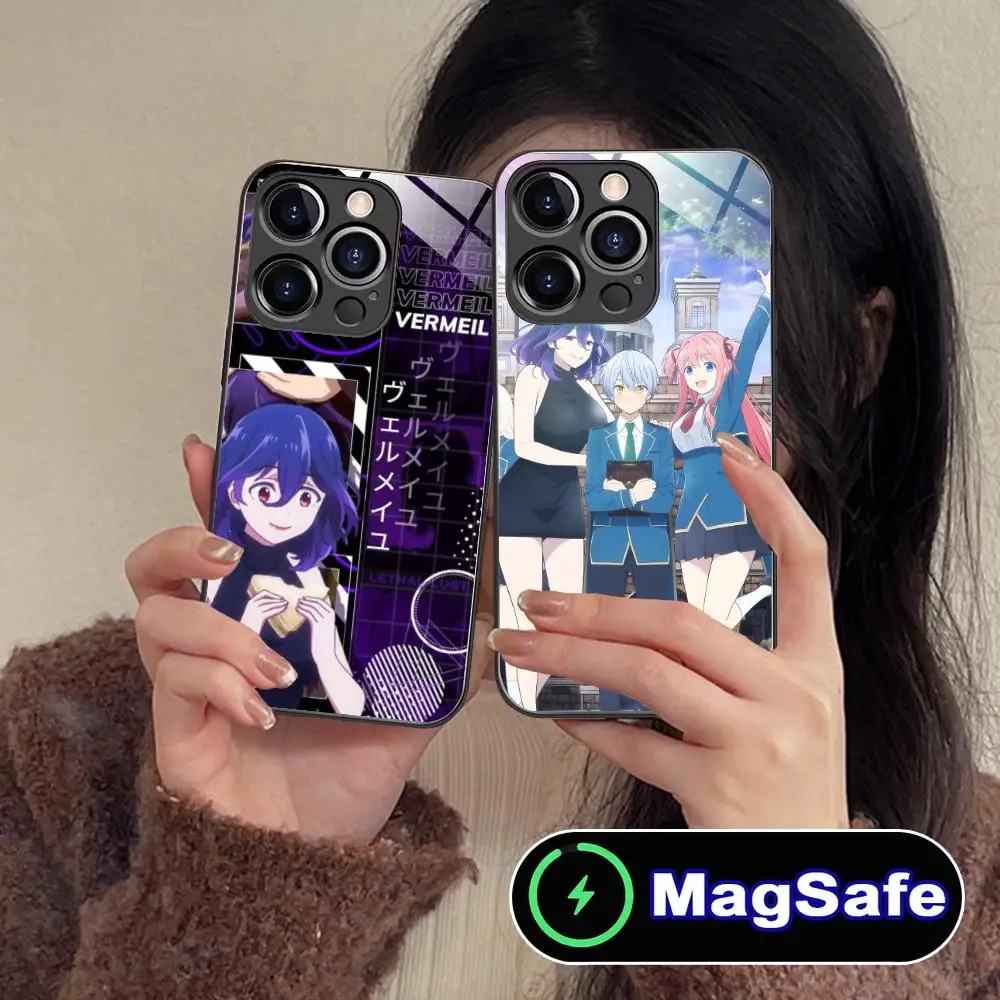 

Чехол для мобильного телефона Kinsou Vermeil для iPhone 16, 15, 14, 13, 12, 11 Pro Max Plus Mini MagSafe, стеклянный защитный чехол для смартфона