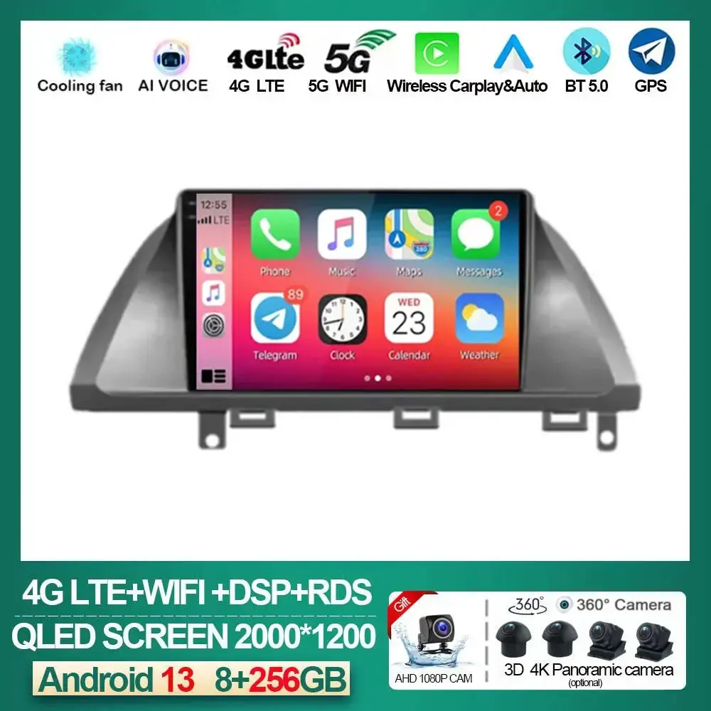 

Android 13 Carplay Auto For Honda Odyssey 2005 2006 2007 2008 2009 2010 Car Radio Video Stereo GPS Multimedia Player WIFI NO DSP