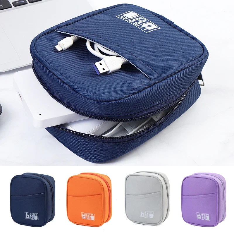 New Portable Data Cable Organizer Bag Water-proof Usb Power Bank Earphone Storage Case Travel Digital Accessories Pouch