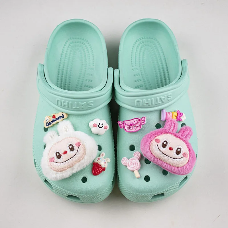 Nieuwe Labubu Schoenen Accessoires Kawaii Anime Karakter voor Vrouwen Cartoon Schoen Charmes Decoratie Schoenenbloem Geschenken