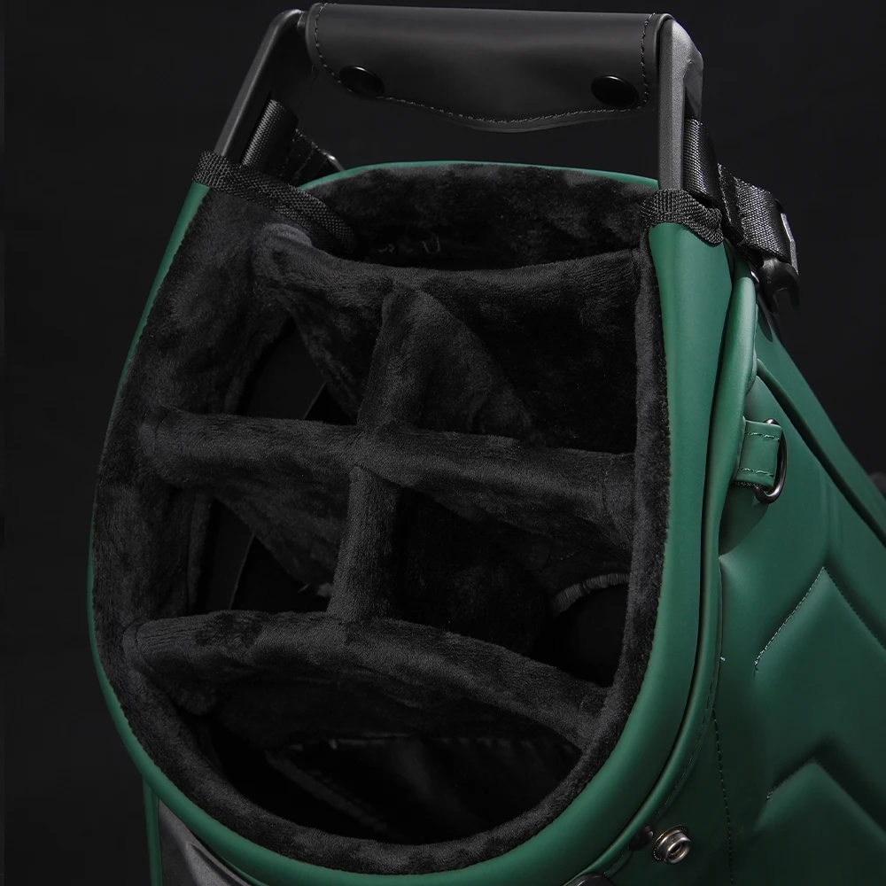 ASL GOLF 6 Way Velvet Divider Black Blue Grey Green Leather Custom Embroidery Logo Golf Stand Bag Men