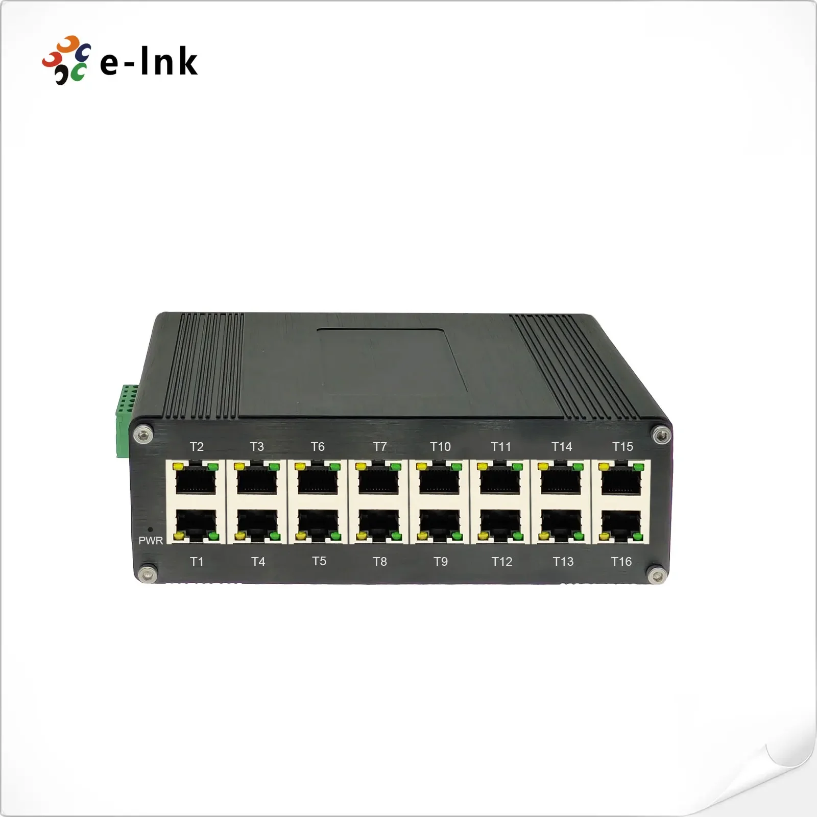 Industrial 16 Port Gigabit PoE+ Switch 480W 30W Per Port for Secure Network System and Wireless Access Point