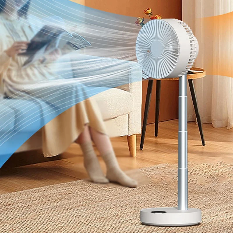 Электрический настольный складной выдвижной вентилятор, бытовой настольный USB-бесшумный настольный вентилятор с циркуляцией воздуха, электрический вентилятор