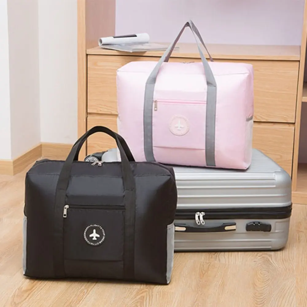 Fashion Storage Bag Duffle Bag Polyester Large Capacity Luggage Handbag Zipper Foldable Travel Bags Vocation