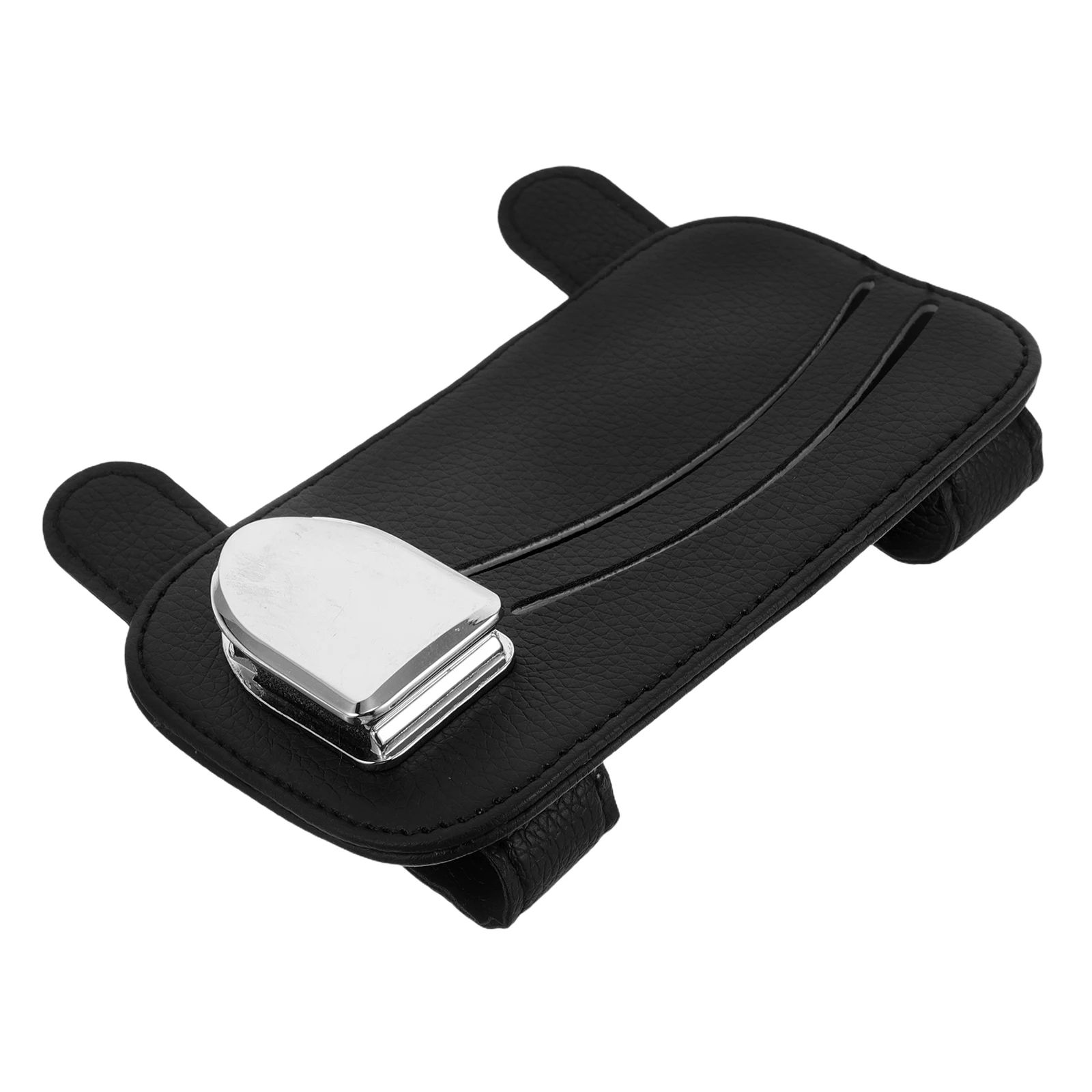 

Car Glasses Holder Black Sunglasses Clip Visor Organizer Accessories Spacesaving Storage Multifunctional Durable PU Material