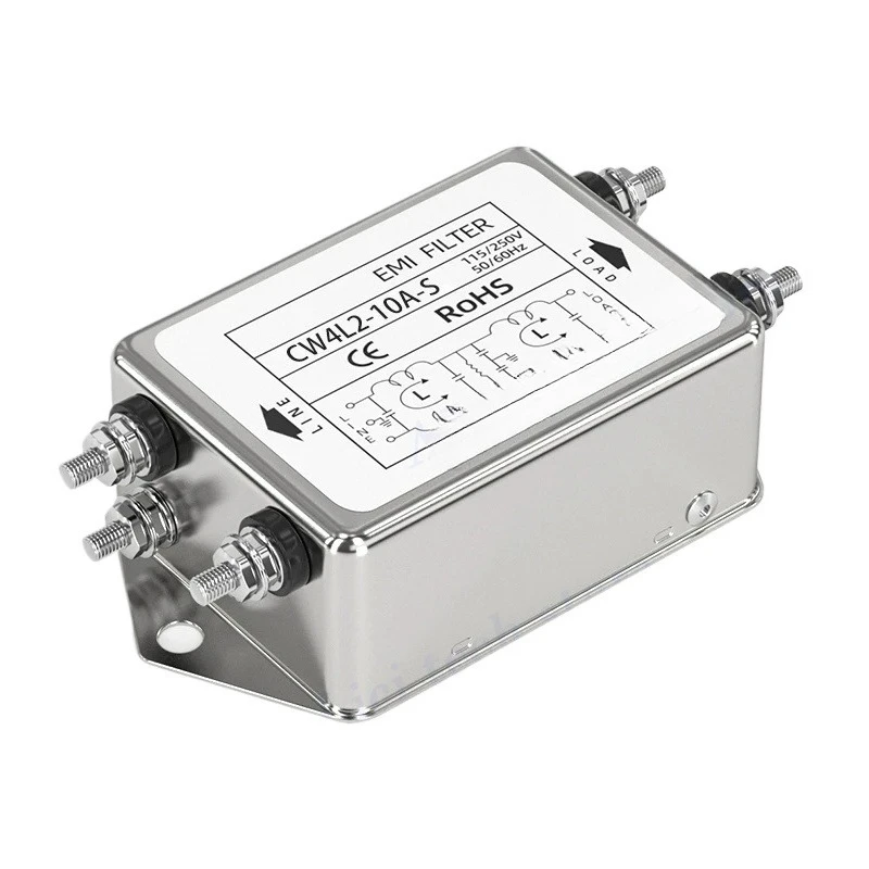 Single-phase Bipolar Power Filter CW4EL2-S 3A/6A/10A/20A/30A Circuit Purifies EMI Anti-jamming Bolt-type CW4L2-10A-S Las