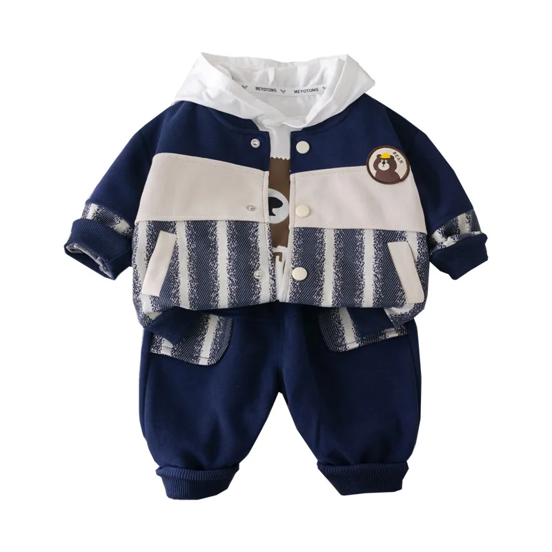 

Childrens Clothing 2024 Fall Baby Boy Clothes Cartoon Long Sleeve Jackets + T-shirts + Pants Sport Suit for Kids Boys Outfit Set