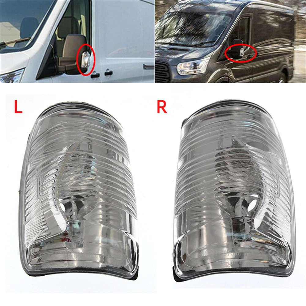 

New For Ford Transit Mk8 Wing Mirror Indicator Lens Cover Clear RIGHT+LEFT Together