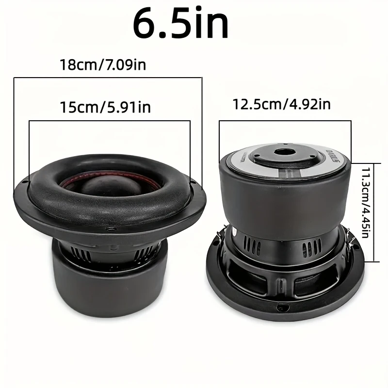 6.5inch car subwoofer Double4Ohm，Max800Wapure Subwoofer view 3
