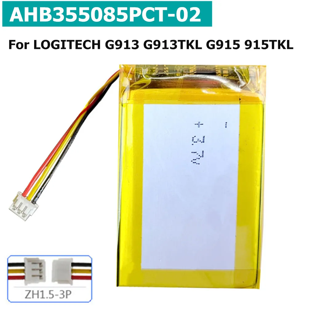 3.7V 3000mAh AHB355085PCT-02 Battery For LOGITECH G913 G913TKL G915 915TKL Mechanical Keyboard Alternative 533-000152,533-000204