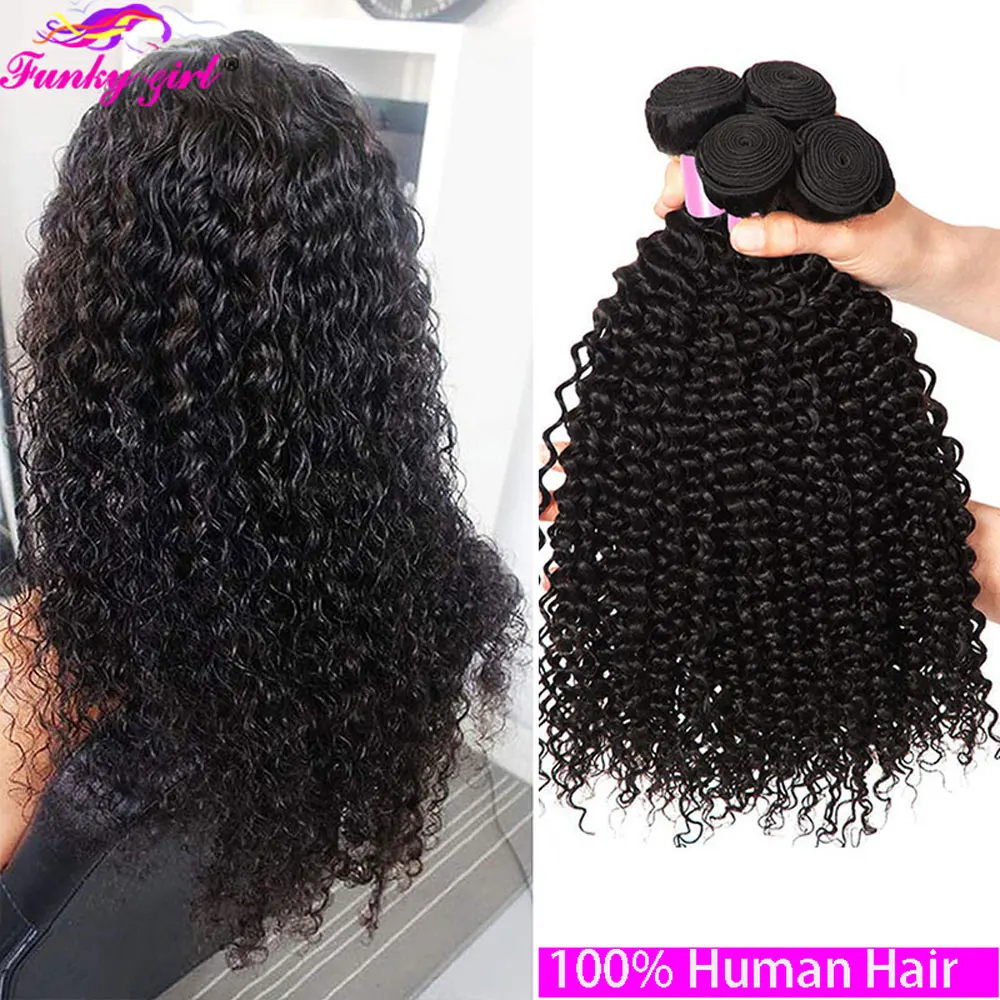 Kinky Curly 100% Real Human Hair Bundles 30 32 Inch Remy Hair Extensions Curly Bundles 1/3/4pcs Deals Sale For Black Women