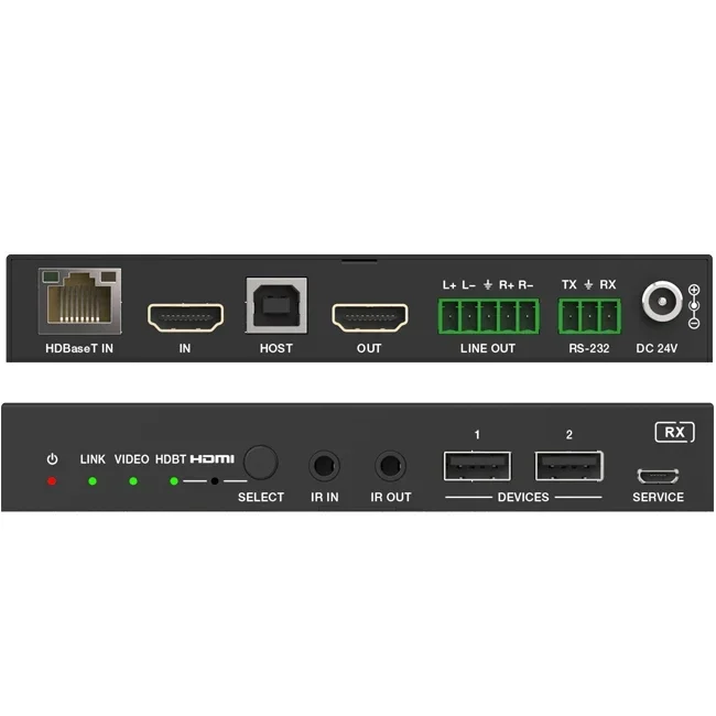 In stock 18Gbps 4x2 HDMITM& USB-C 4K60 Seamless Presentation Switch with HDBaseT 3 0 70m Out for Home Theatre System