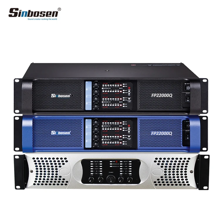 fp22000q Sinbosen professional power amplifier 5000w 4 channel class td music amplifier