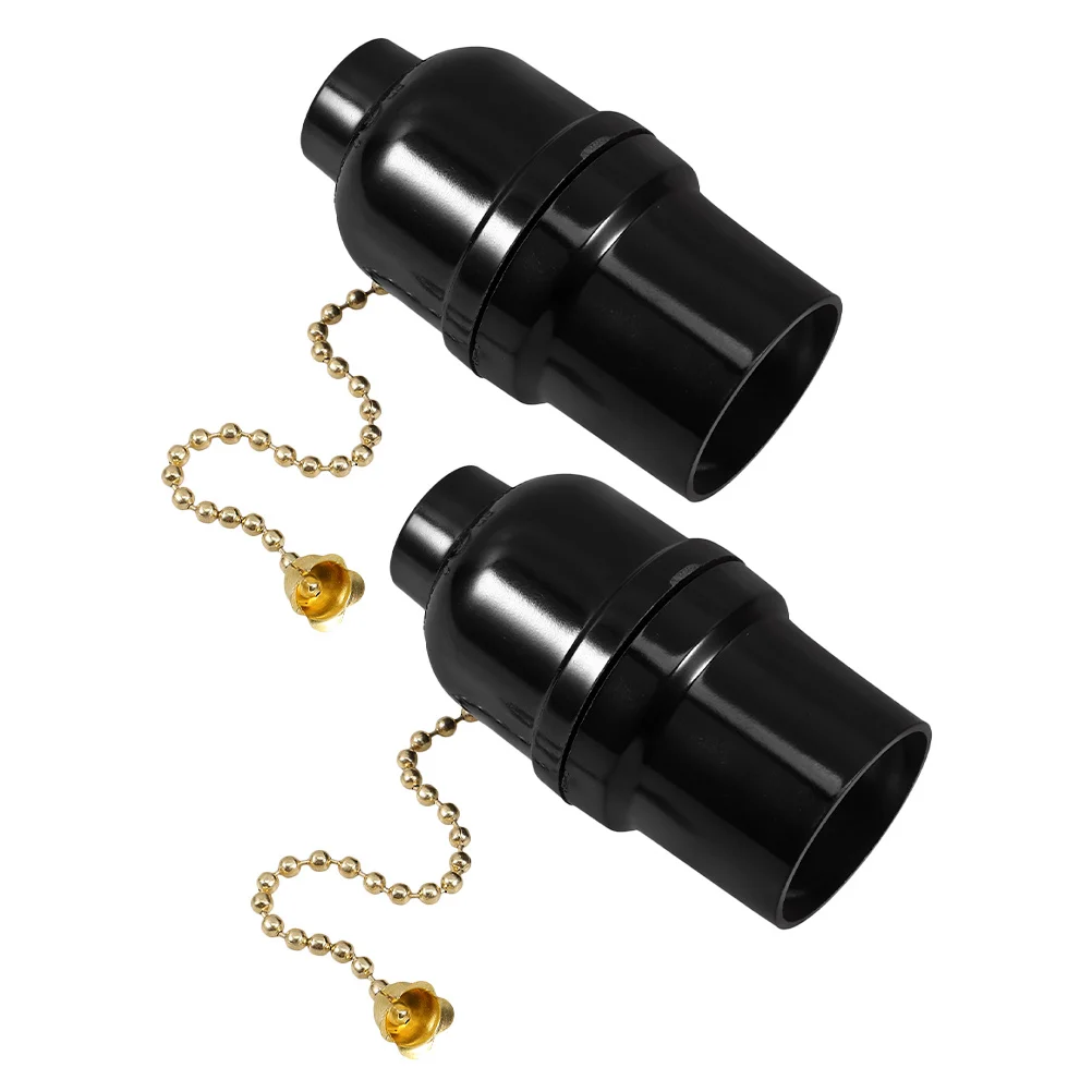 

2pcs E27 Lamp Holder Pull Chain Switch Ceiling Light Socket For Home Bedroom Study Decor Lamp Socket With Pull Chain
