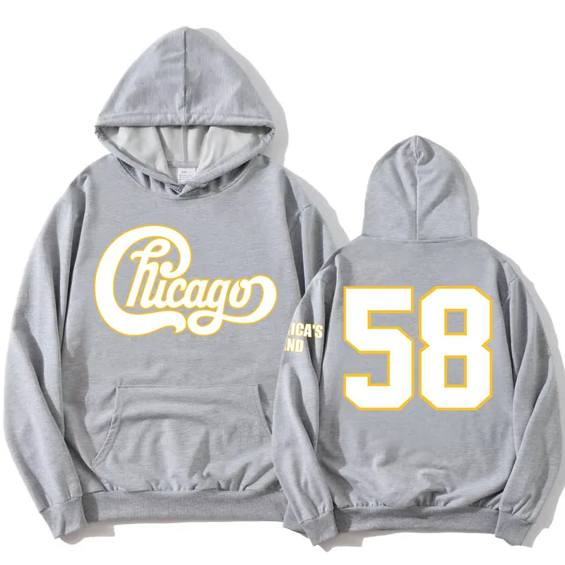 Ropa de calle Chicago America's Band Sudaderas con capucha gráficas de manga larga Sudaderas con capucha de moda Mujeres Hombres Ropa Sudaderas Tops estampados