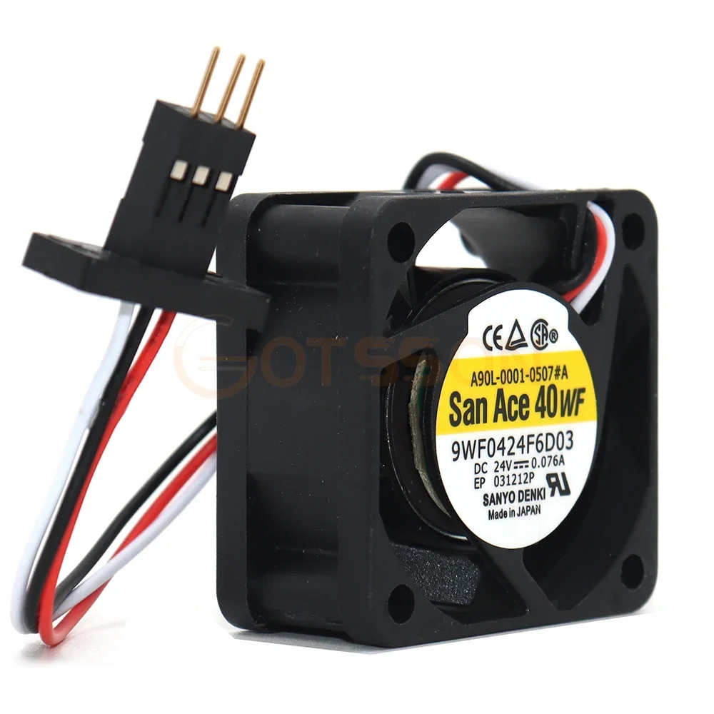 NEW For 9WF0424F6D03 A90L-0001-0507 # A three-pin hair that plug Cooling Fan DC 24V 0.076A For FANUC