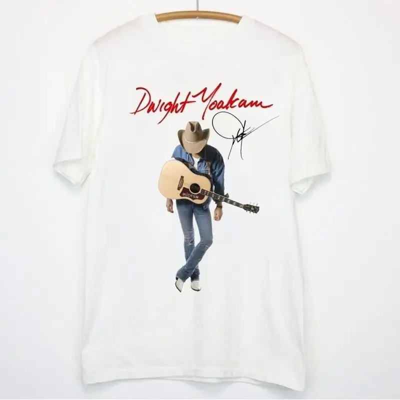 Vintage Dwight Yoakam Music Star Heavy Cotton White S 5Xl T Shirt In506