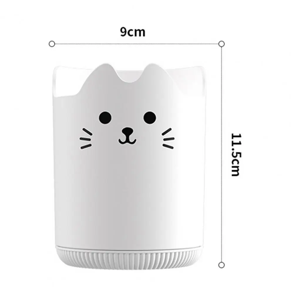 猫柄デザインの文房具オーガナイザー、かわいいペンホルダー、360度回転、デスクアクセサリー