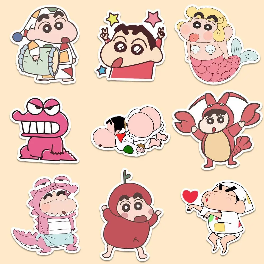

100PCS Kawaii Anime Crayon Shin-chan Stickers Phone Laptop Skateboard Suitcase Waterproof Cute Cartoon Stickers Kids Toy