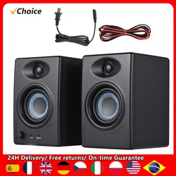 50W 1Pair Studio Monitor Speakers Desktop Wireless BT Monitoring Speaker Active Near-field Monitor Speaker Stereo Balanced Input