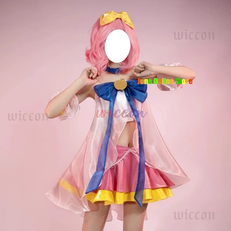 

asdh8@Hime Chen Otogi Chikku Idol Lilpri Yukimori Ringo Cosplay Costume Dress Uniform Halloween Clothes Party Suits Anime Outfit