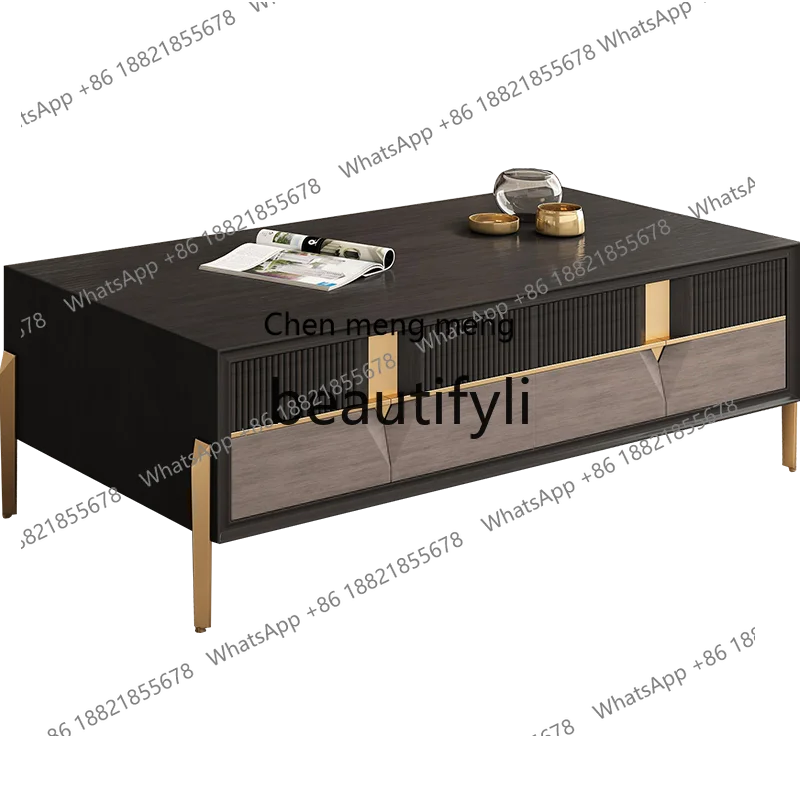

Italian light luxury TV cabinet coffee table combination living room home decoration floor cabinet, locker model room cabinet H