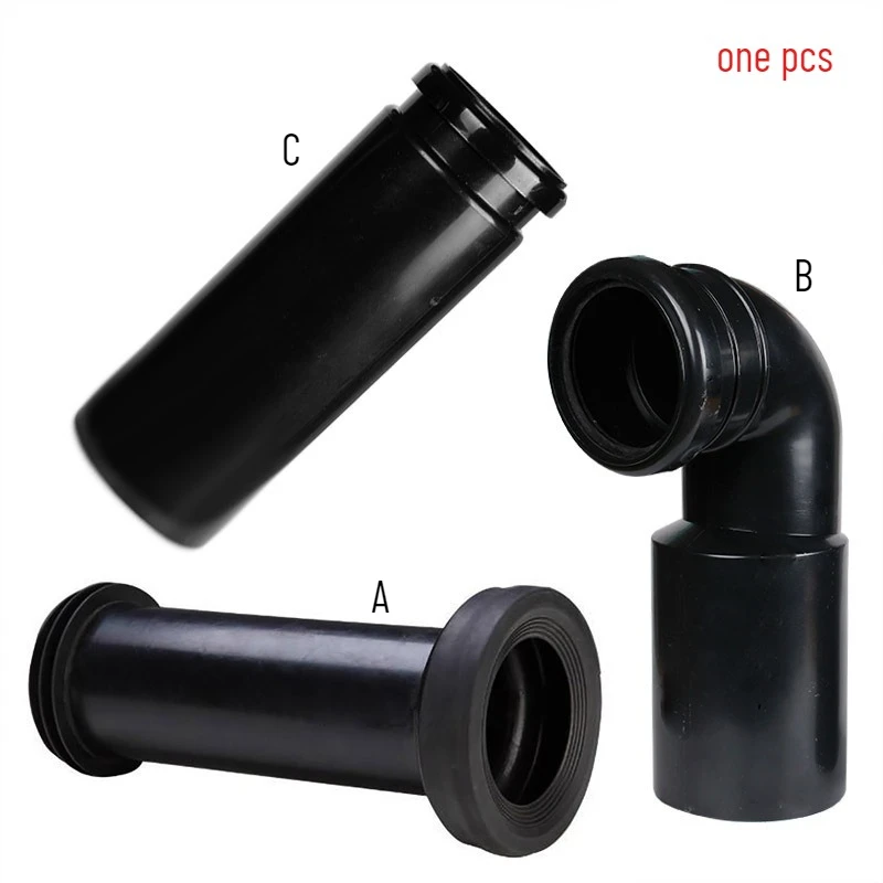 1PCS HDPE Straight/Elbow Connector Waste Fittings for Universal Wall-mounted Toilet Water Tank Hidden Water Tank Drain Pipe PVC
