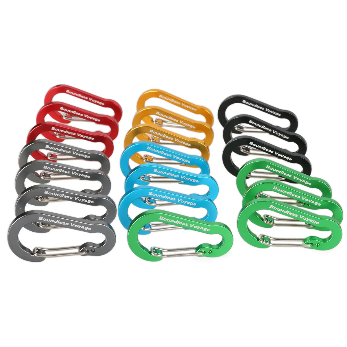 

Boundless Voyage Outdoor Climbing Accessories Carabiners Aluminium Alloy Quickdraws Mountaineering Buckle Camping Hook BVC01