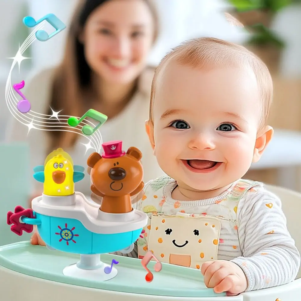 

With Suction Cups Carousel Suction Cup Toy Fixed Educational High Chair Carousel Toy Education Creative Music Game Table Boys