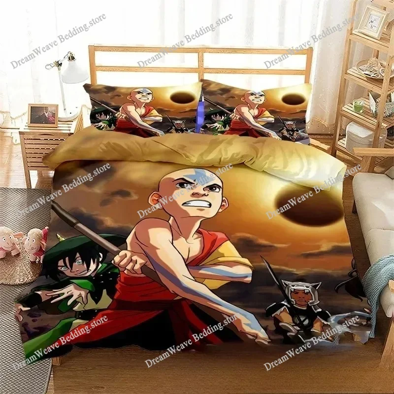 

Avatar The Last Airbender Bedding Set Bed Supplies Set Kids Anime Duvet Cover Bed Comforter Set Bedding Single Double King Size