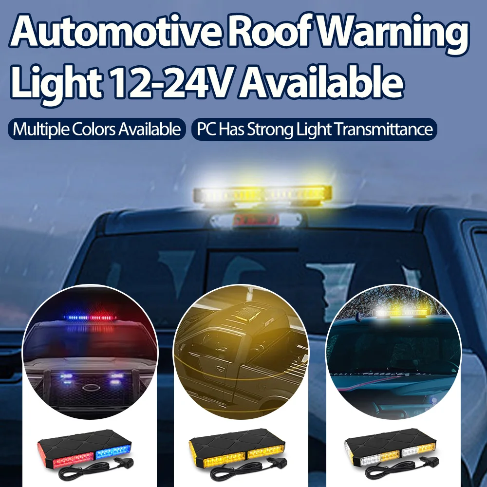 

48 LED Car Roof Top Strobe Lights Emergency Warning Safety Beacon Magnetic Mount For Truck Ambulance Snow Plow police lights