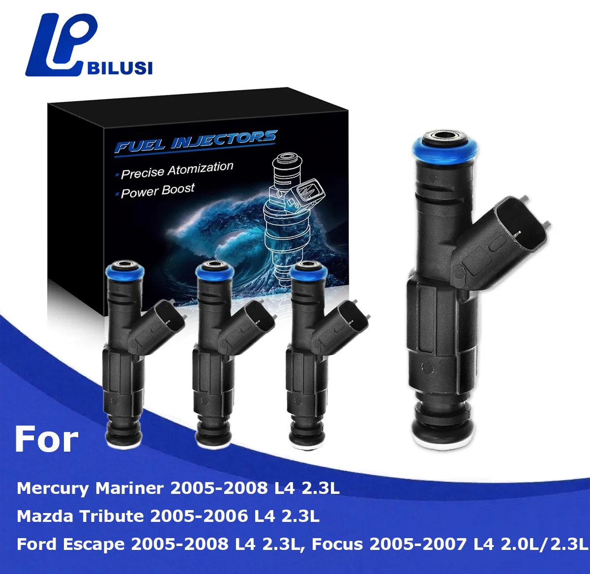 

Bilusi Fuel Injectors Compatible with Ford Escape Focus 2005-200 Mazda Tribute 2005-2006 2.0L 2.3L 9L8Z9F593A 3M6Z9F593BA