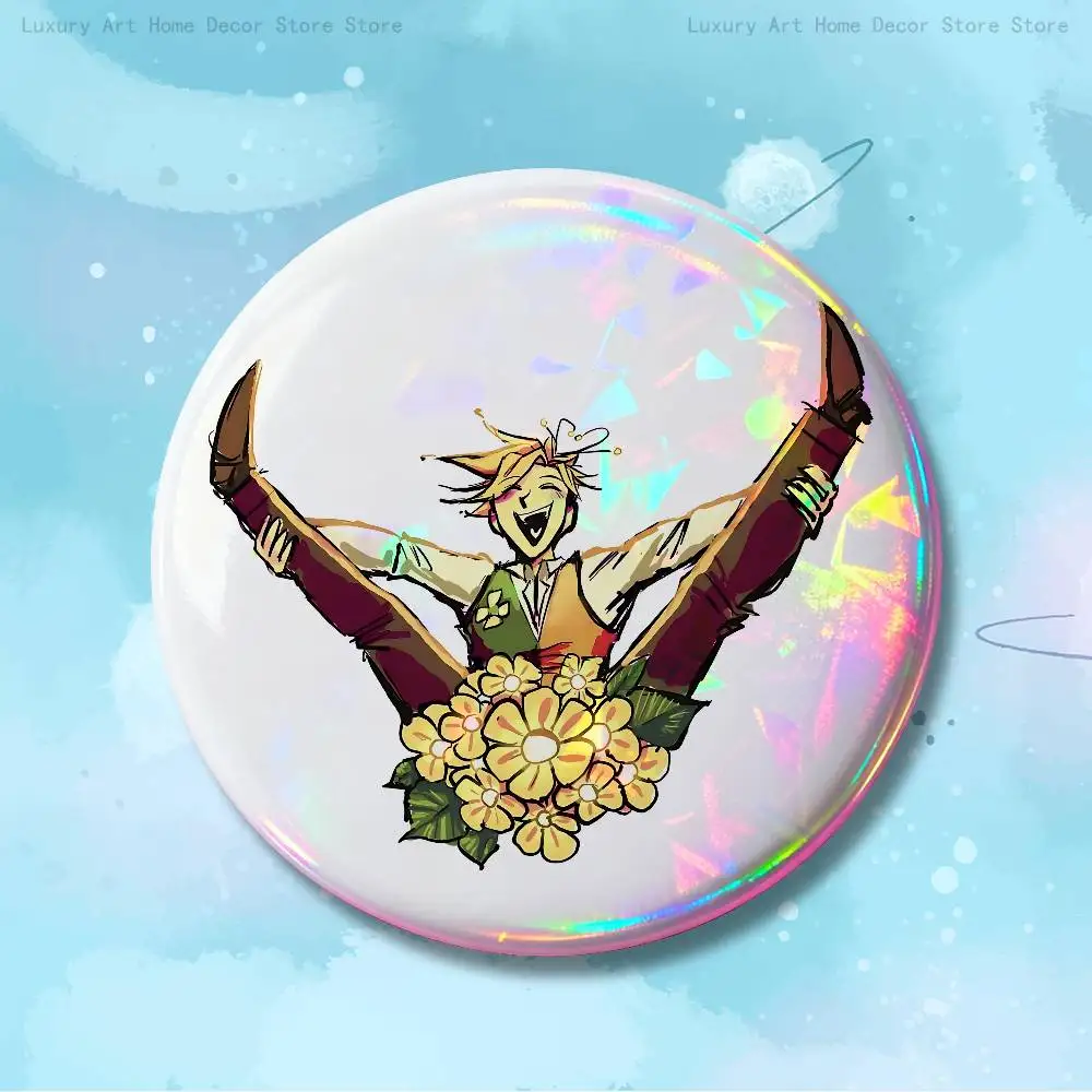 Blue Yellow D-Deltarune Flowery Custom Badges 75mm 44mm 25mm Brooch Backpack Hat Enamel Pins Accessories Toys Gifts - view 6