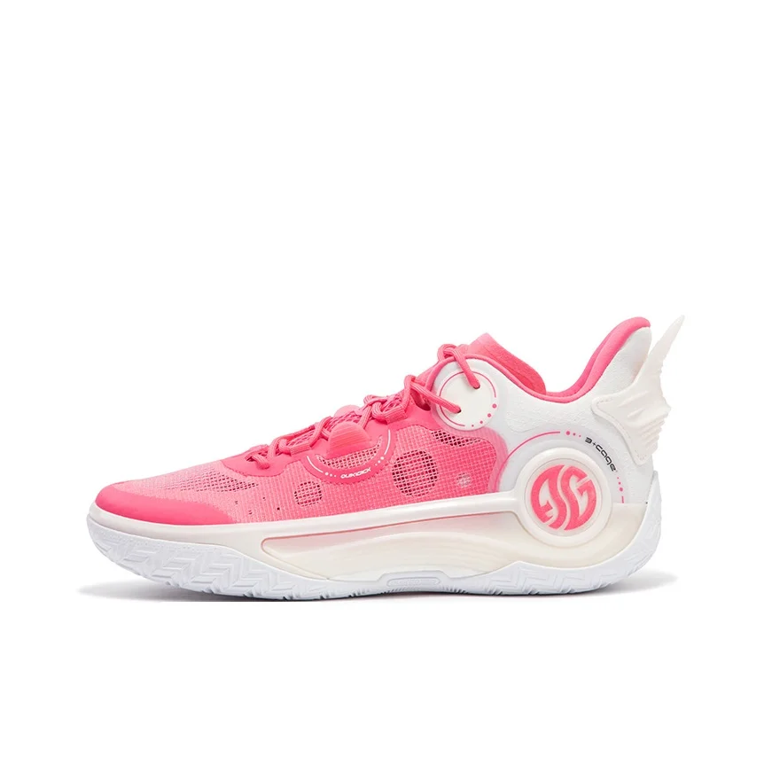 361° AG 4 SOAR Basketball Shoes Men's Low Top Cyclamen Pink/361 Degrees White 572421101-3