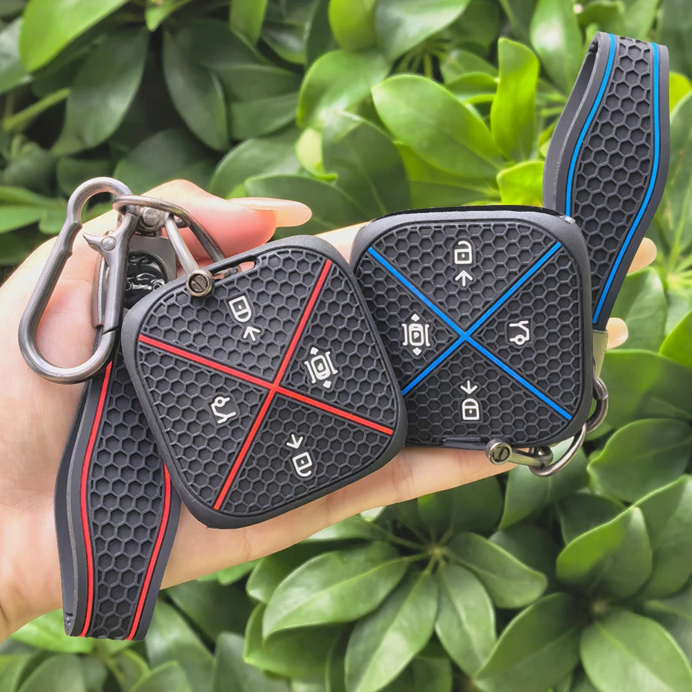 Car Key Case fob for ZEEKR 001 001FR 7X MIX 007 X 009 Remote Decoration Cover Shell Keychain Ring Holder Accessories