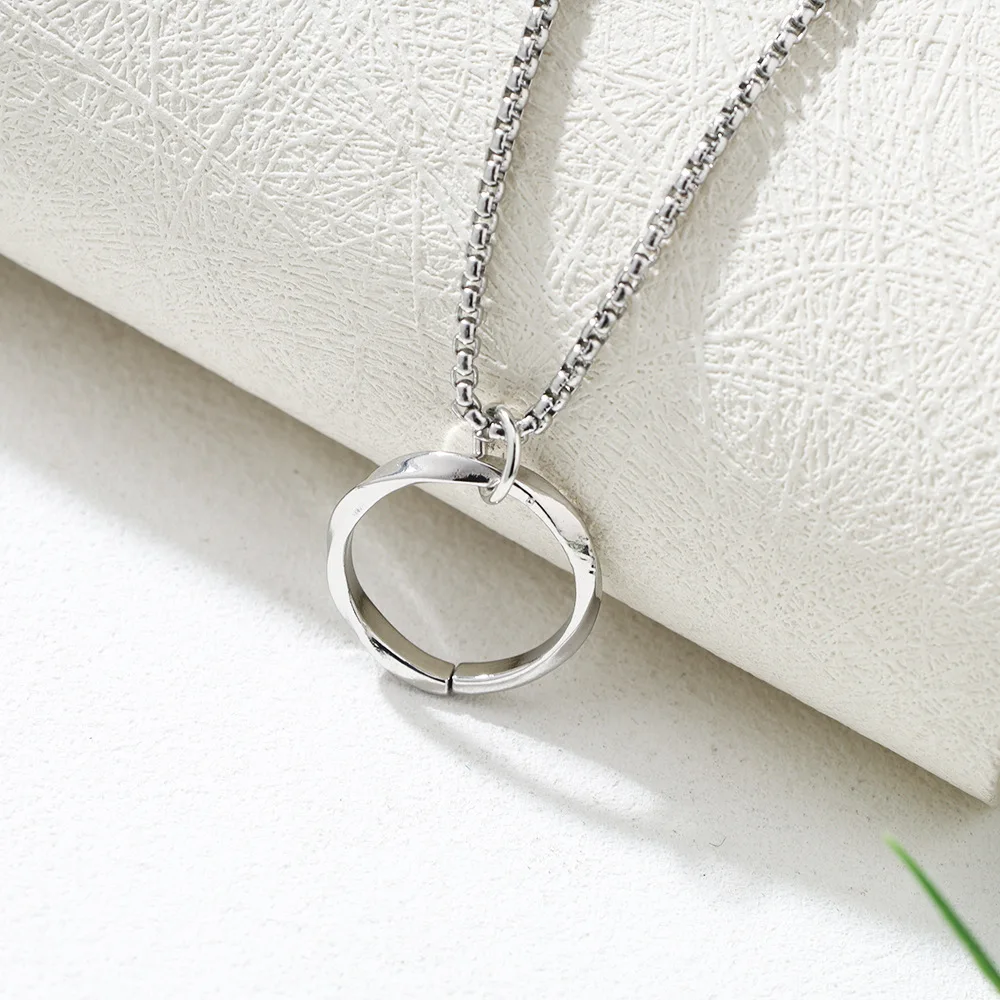 Mobius Ring Pendant Necklace Love and Deepspace Rafayel‌ Qi Yu Same Style Necklace for Men Women Cosplay Jewelry Fans Gift