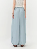 FSLE 2026 Summer Women Balloon Pants High Waist Elastic Waist Leg Culottes Loose Fit Tapered Cargo Joggers Vacation Boho Style - Image 4