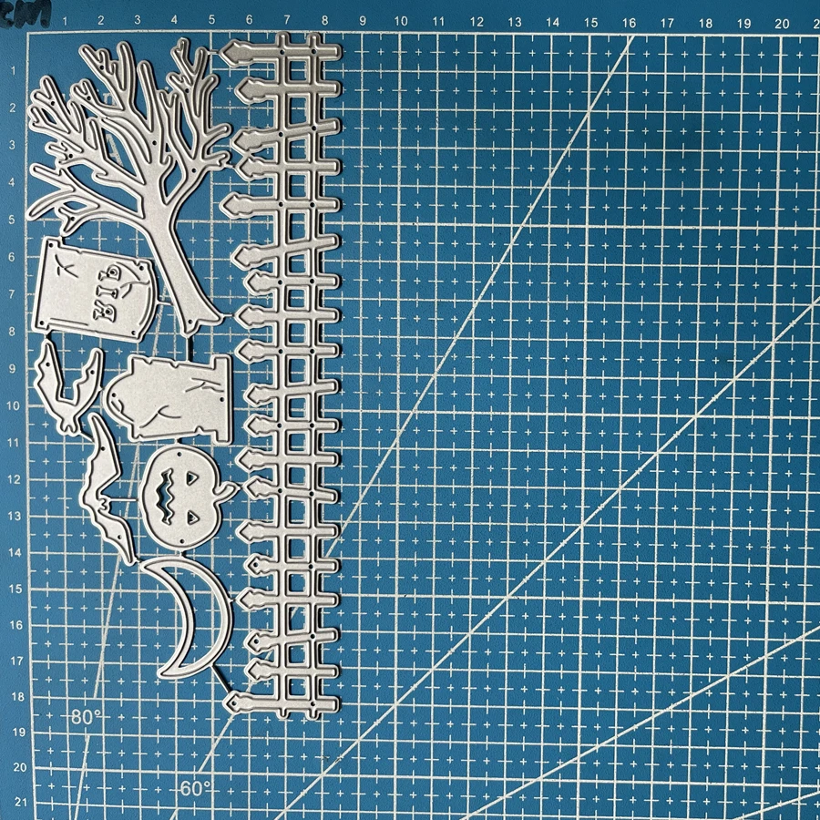 Lucky Goddess Metal Cutting Dies Halloween Fence Tree Diy Scrapbooking Photo Album Decorative Embossing Paper Card Crafts view 6