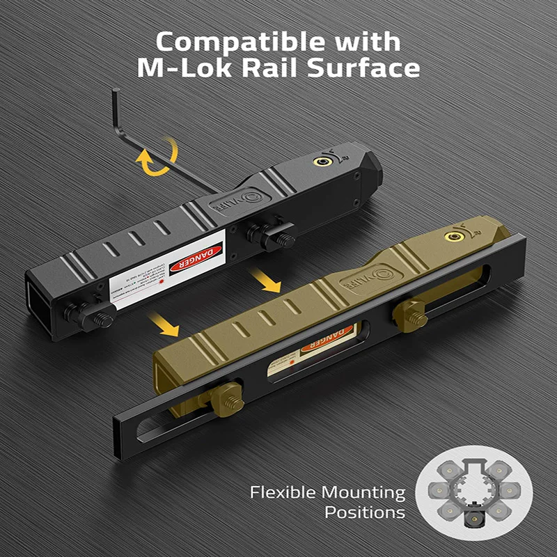 رؤية ليزر بالأشعة تحت الحمراء منخفضة المستوى للغاية لمؤشر المسدس التكتيكي القابل لإعادة الشحن المتوافق مع سكة M-Lok تتميز بأوضاع ستروب #4