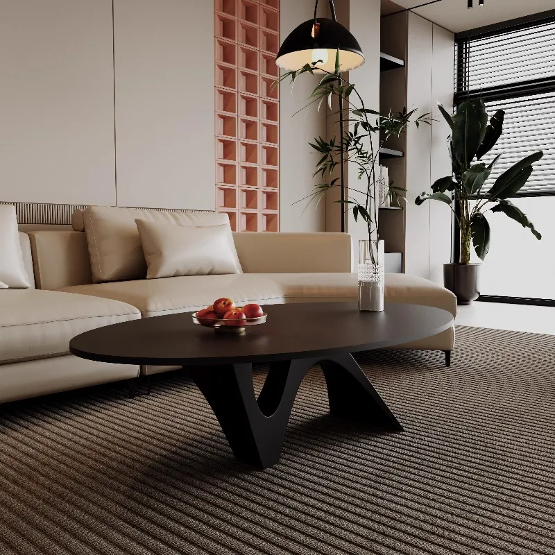 

Unquie Black Luxury Coffee Tables Metal Legs Nordic Salon Marble Tea Table Living Room Bedroom Mesas De Centro Furniture Home