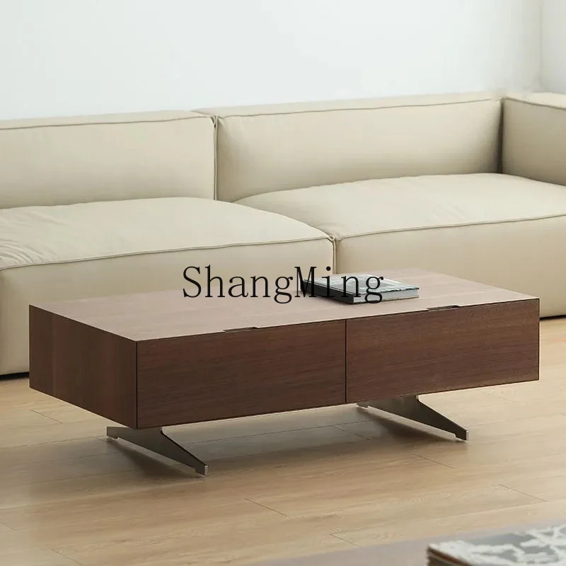 CL minimalist solid wood coffee table living room small apartment medieval high-end table tea table light luxury high-end sense