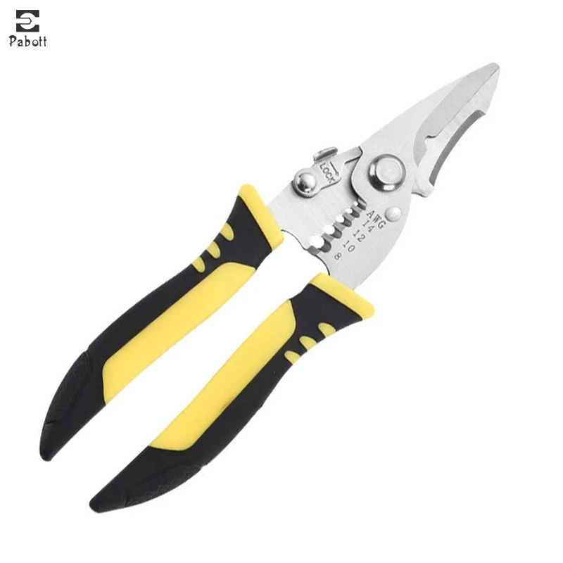 Wire Cutter Crimper Pliers Stripper Hand Tool Electrician Scissors Stripping Pliers Cutter Multifunctional pliers labor-saving