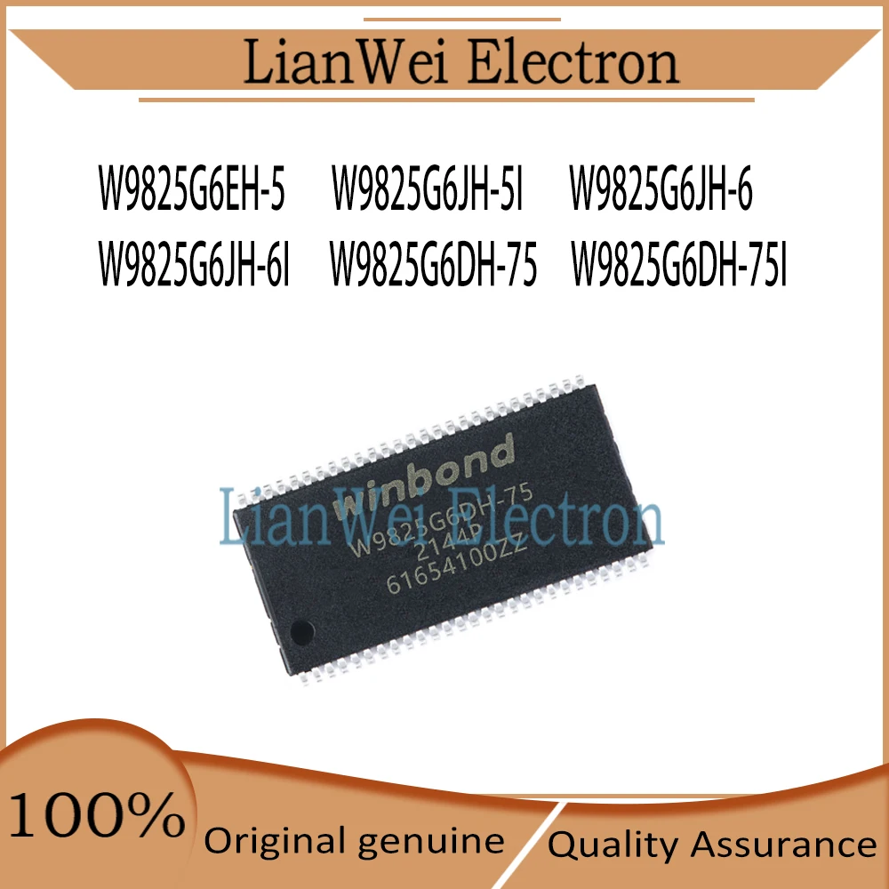 

W9825G6 W9825G6EH W9825G6JH W9825G6DH W9825G6EH-5 W9825G6JH-5I W9825G6JH-6 W9825G6JH-6I W9825G6DH-75 IC Chipset TSOP-54